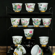 Twelve Flower God Moon Ling Cup Master Pingming Cup Ceramic Tea Cup Set Home Simple Daily Gift