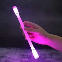Turn The author luminous turn pen professional lamp pen artifact cool beginner tremble sound same competition special student constellation lamp pen aluminum alloy LED bright luminous pen head skin-free anti-slip anti-fall