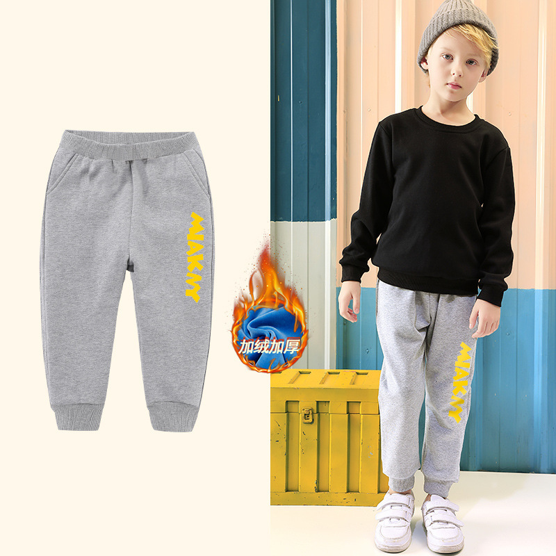 Children's Clothing Boys' Autumn and Winter Fleece-Lined Pants Kidsren's Pure Cotton Warm Mickey Mouse Cartoon Baby Sports Casual Pants Children's Clothing Boys' Autumn and Winter Fleece-Lined Pants Kidsren's Pure Cotton Warm Mickey Mouse Cartoon Baby Sports Casual Pants