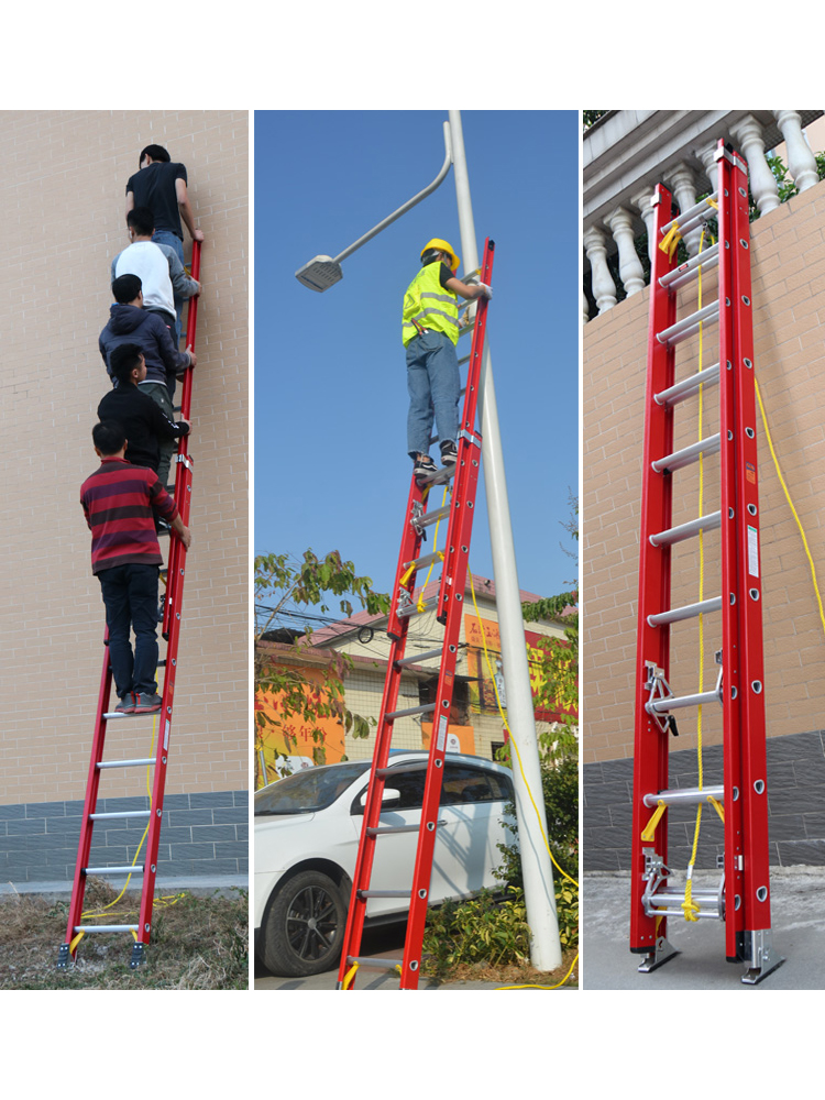 Telescopic ladder Single ladder folding mobile home elevator ladder climbing ladder site aluminum alloy ladder engineering ladder thickening