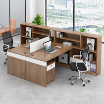 Guangzhou office tables Finance and chairs Composition Screen staff station duo office working table minimalist Hyundai