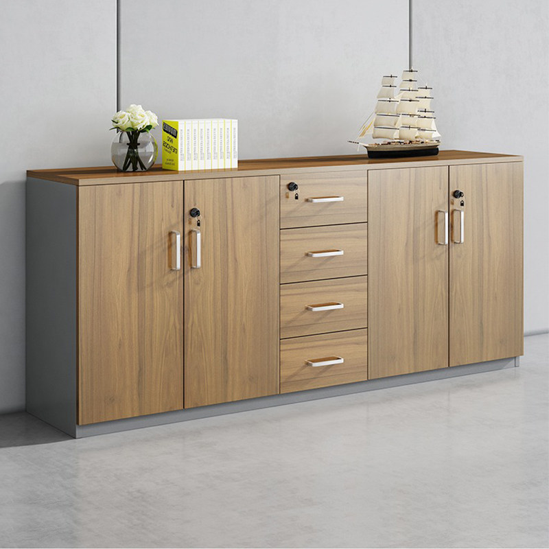 Guangzhou file cabinet office low cabinet storage cabinet storage bookcase with lock wooden information cabinet storage file cabinet