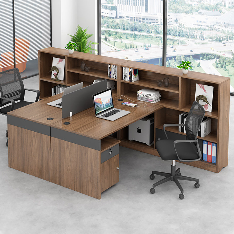 Guangzhou staff station desk chair combination financial screen double face to face brief modern office holder