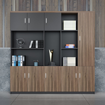 Guangzhou office documents information cabinet boss table background cabinet floor bookcase plate wood lockers office furniture