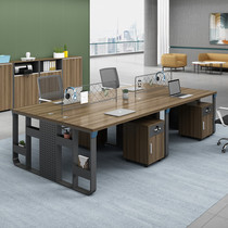 Guangzhou Staff Desk Chair Combination Brief Modern Screen Station Computer Desk Four 4 People Office Furniture