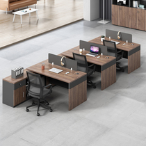 Desk chair combination 4 persons Staff station holder f type F three 2 four t double T finance office table furniture