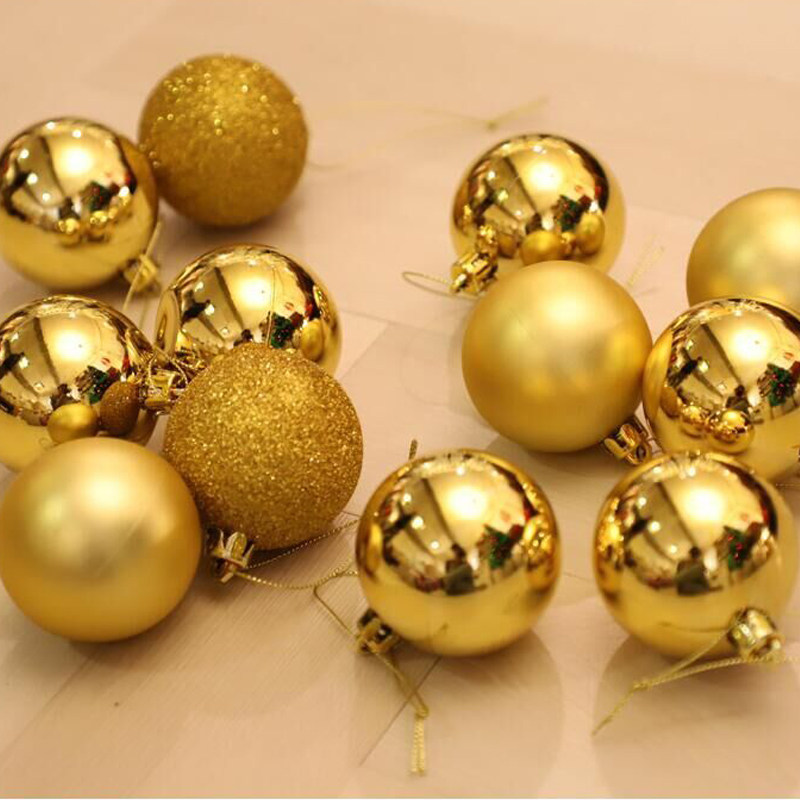 Christmas Decoration Christmas ball small pieces accessories hanging in size gold red glow ball Christmas tree hanging ball