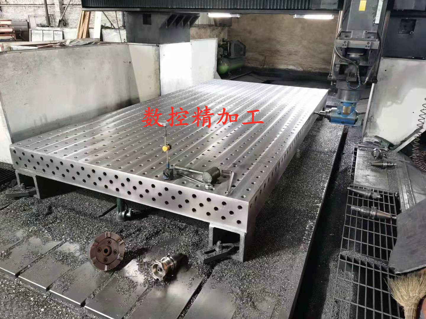 Seikuo-durable cast iron 3D flexible welding platform fixture of raw iron two-dimensional flat-plate robot workbench
