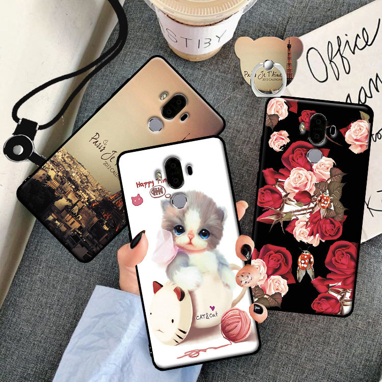 Huawei mate9 mobile phone protection shell tl00 soft silicone gel ALOO cute MHA-AL00 protective sleeve M9 full-pack edge meta9