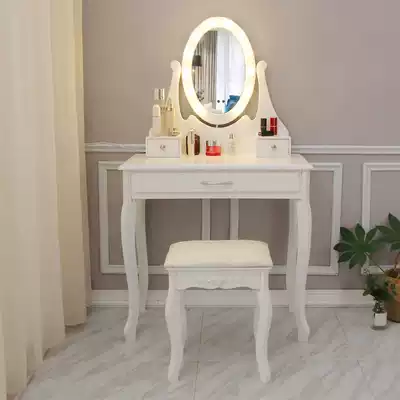Light luxury dressing table bedroom small apartment makeup table female Net red ins style modern simple Nordic dressing table with lights