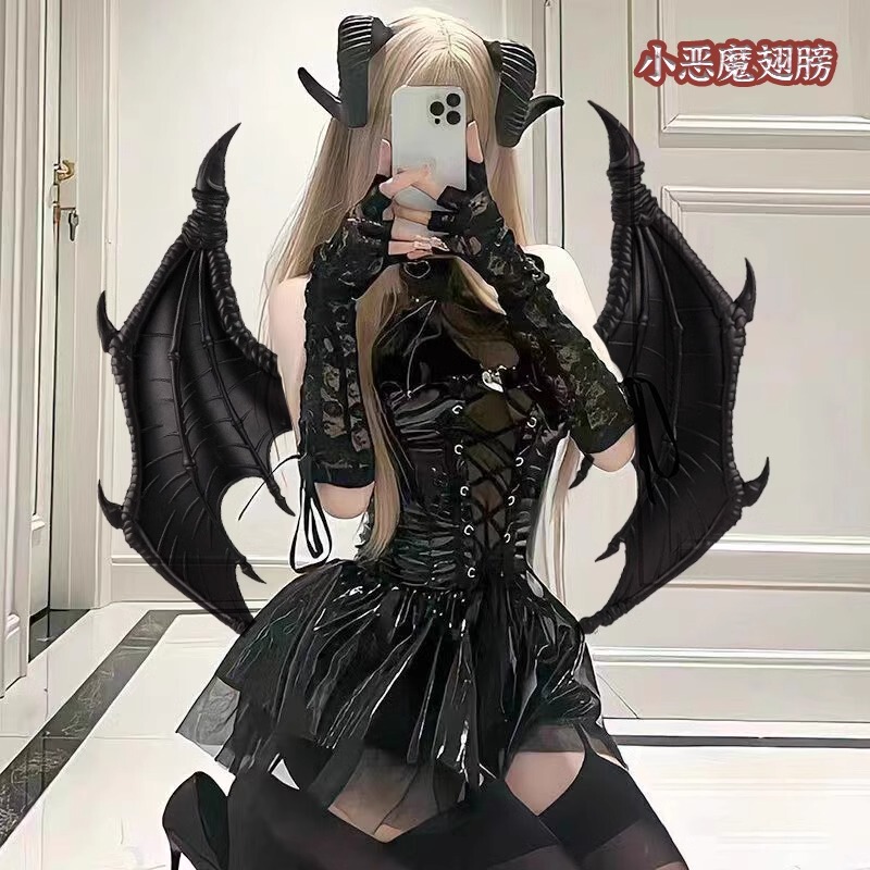 Halloween Cosplay Costume Photo Props, Weird Gothic Devil Bat Wings, Back Decoration, Dark Succubus Accessories