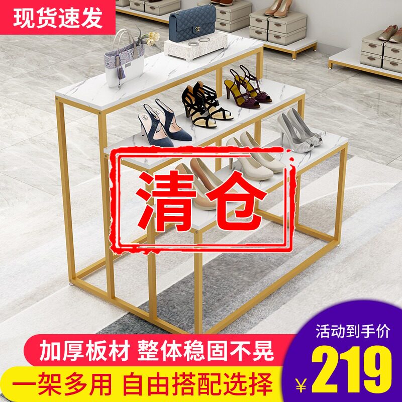 Clothing store Flow pool mall Middle Island Steps Show Table Floor Floor Racks Light Luxury High and Low Marble display