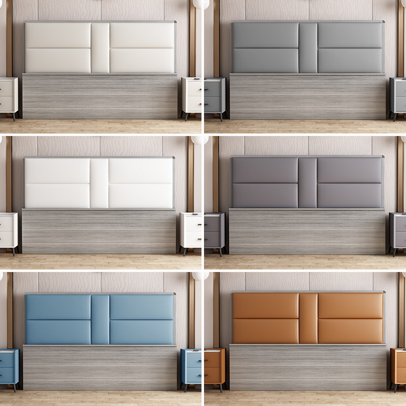 Solid wood head board soft pack simple modern light luxury technology cloth ultra-thin separate bed head buy on the back board