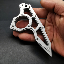 Outdoor self-defense legal weapon tiger finger fist buckle fight self-defense portable EDC tool fist blade car broken window children