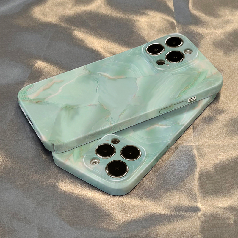 Suitable for Apple 16 Pro Max Phone Case, New 14 Film Green Marble Cover, Trendy XS High-End Feel, Xr Full Protection, 11 Anti-Drop, 12 Pro for Men and Women, iPhone 13 Hard Ultra-Thin 15 Pro