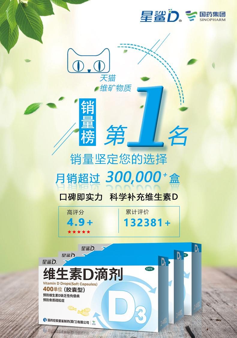 星鲨 维生素D软胶囊 24粒*3盒装 双重优惠折后¥49.98包邮 星鲨 维生素D软胶囊 24粒*3盒装 双重优惠折后¥49.98包邮