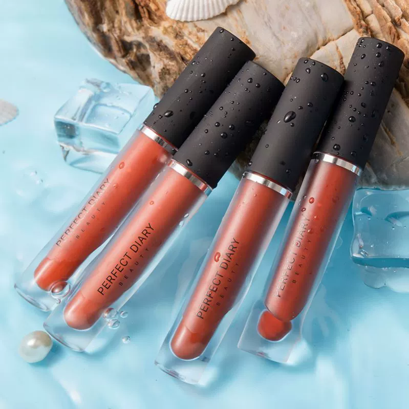 Perfect Nhật ký Matte Lip Glaze Son môi nữ sinh Matte Velvet Soft Mist Lip Gloss Lip Gloss lâu dài màu trắng - Son bóng / Liquid Rouge