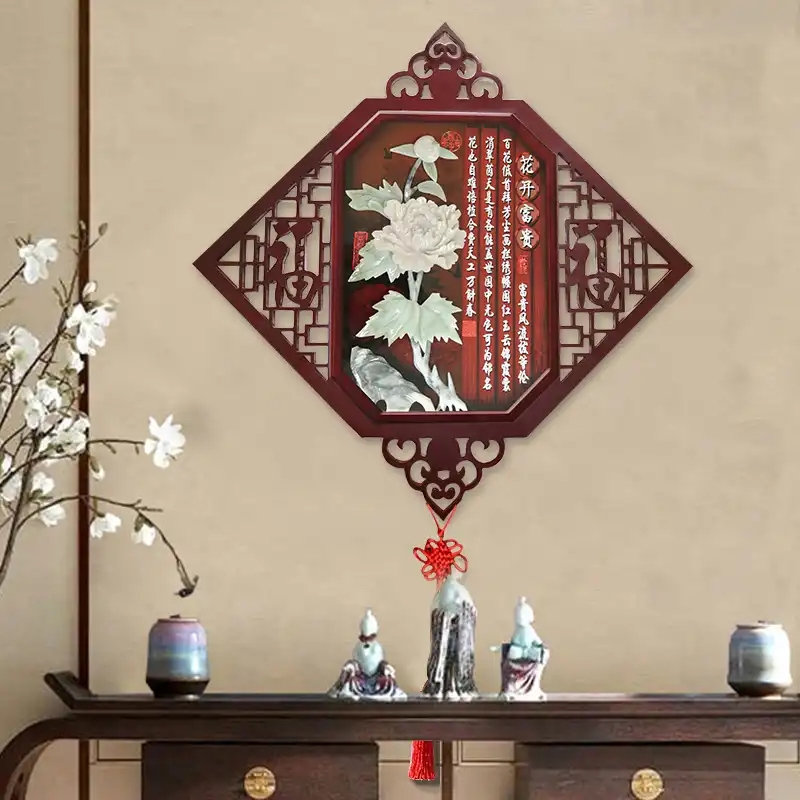 Kuang K beauty modern Chinese wood carving pendant Bedroom living room corridor in the fashion home 