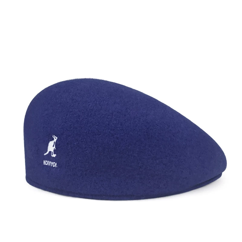 Kangaroo, men's demi-season beret, autumn hat, black cap