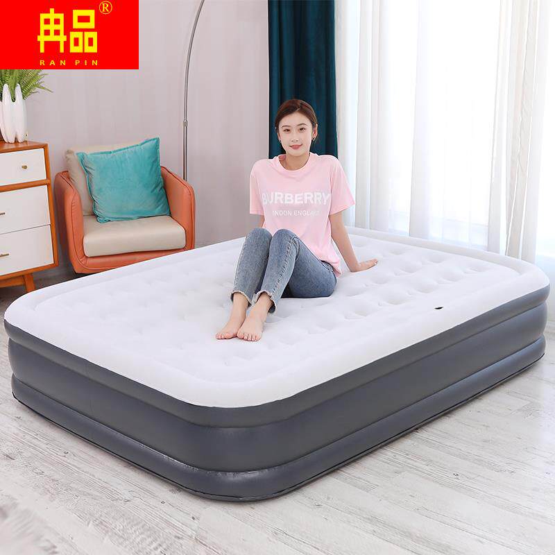 Inflatable mattress double household folding air mattress single heightened large simple portable thickened inflatable bed