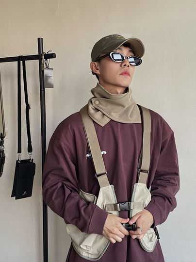 Rever React | Multi-Shaped Snap-Button Scarf, Waffle Scarf, Shawl, Autumn and Winter Layering, Windproof, Multi-Color