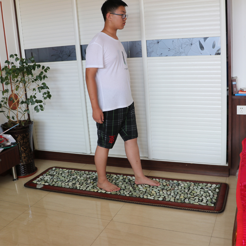 Teshijian Goose Pebble Massage Cushion Rain Florite Ground Mat Home Acupoint Foot Mat Finger pressure plate electric heating plantar walking blanket