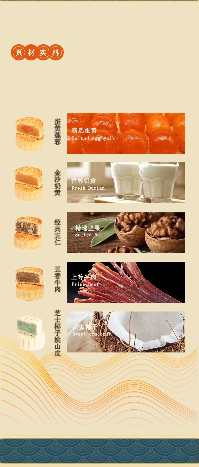 中华老字号 绿柳居 金陵风味月饼 60g*4枚 多种口味可选 图2