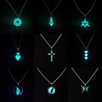 Collier phosphorescent pour hommes collier Punk en acier inoxydable