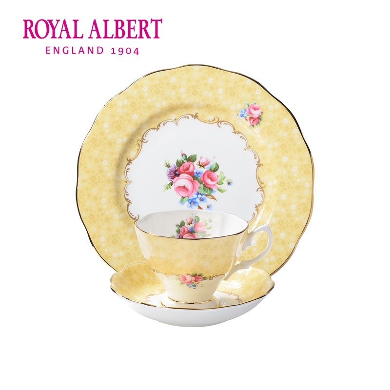 Royal Albert Royal Albert Centennial Series Bone China Coffee Cup and Saucer Three-Piece Set English Tea Set Royal Albert Royal Albert Centennial Series Bone China Coffee Cup and Saucer Three-Piece Set English Tea Set