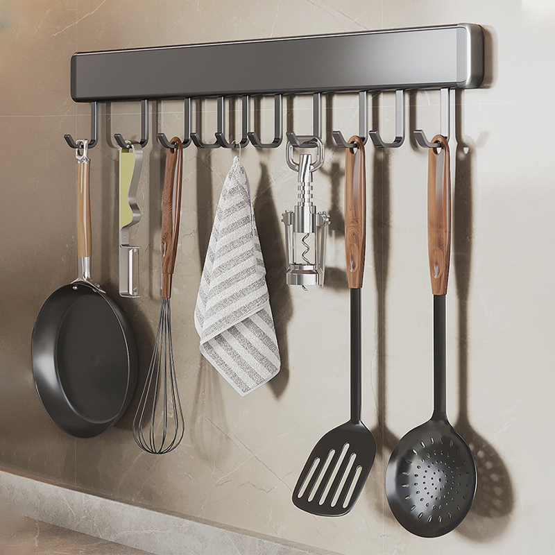 German Light Extravagant Kitchen removable wall-mounted hanging rack Scoop Spoon Containing Shelf Free multifunction hanger frame-Taobao