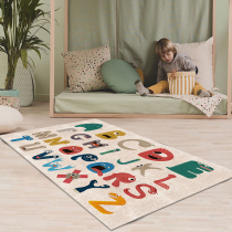 Cartoon Alphabet Children Carpet Boy Girl Bedroom Bedside Children Room Ground Mat Home Living Room Tea Blanket Custom