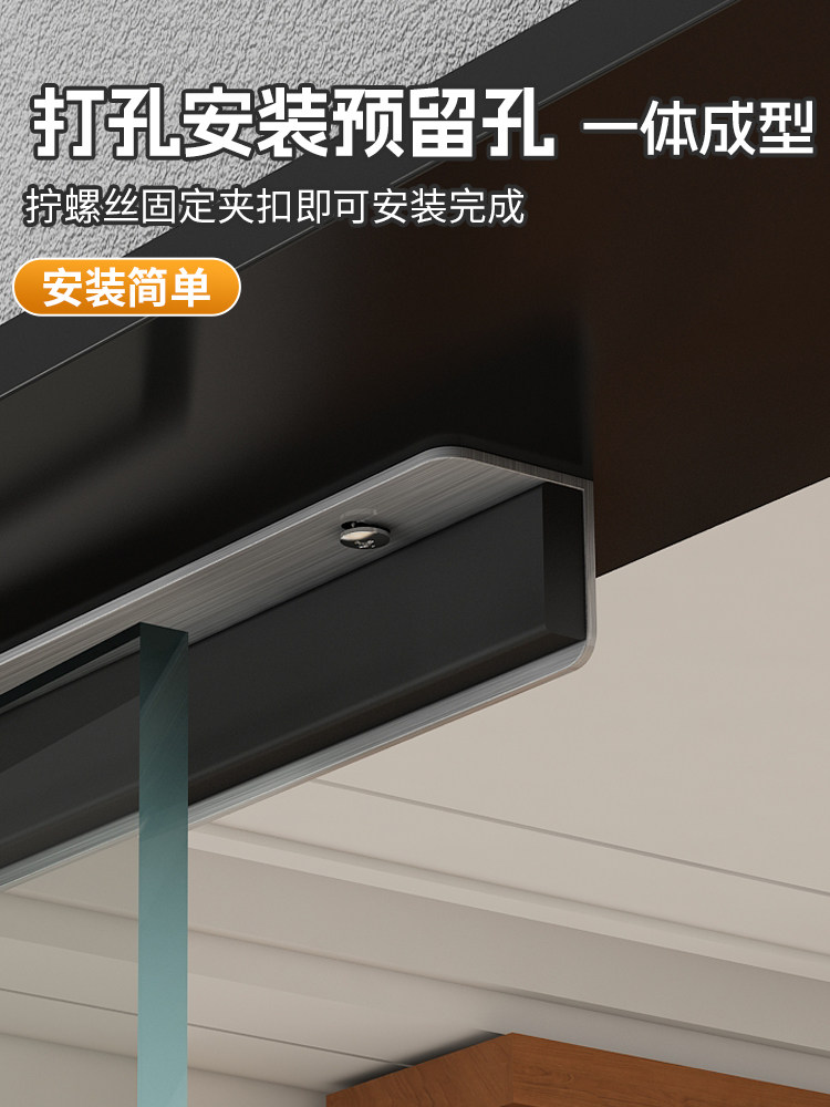 Glass Door Stopper Limiter Fixed for Double-Opening Single-Direction Frameless Swing and Sliding Doors, Windproof Anti-Swing Door Stopper