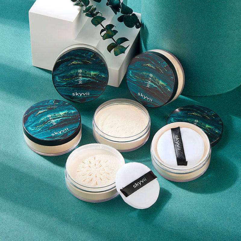skyvii bulk powder control oil fixing makeup lasting no-makeup waterproof powder cake Flawless Honey Powder Bashing Oil Leather Student Affordable