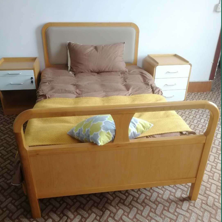 Nursing home self-care solid wood bed elderly apartment Rizhao community center suitable for aging furniture care nursing bed customization