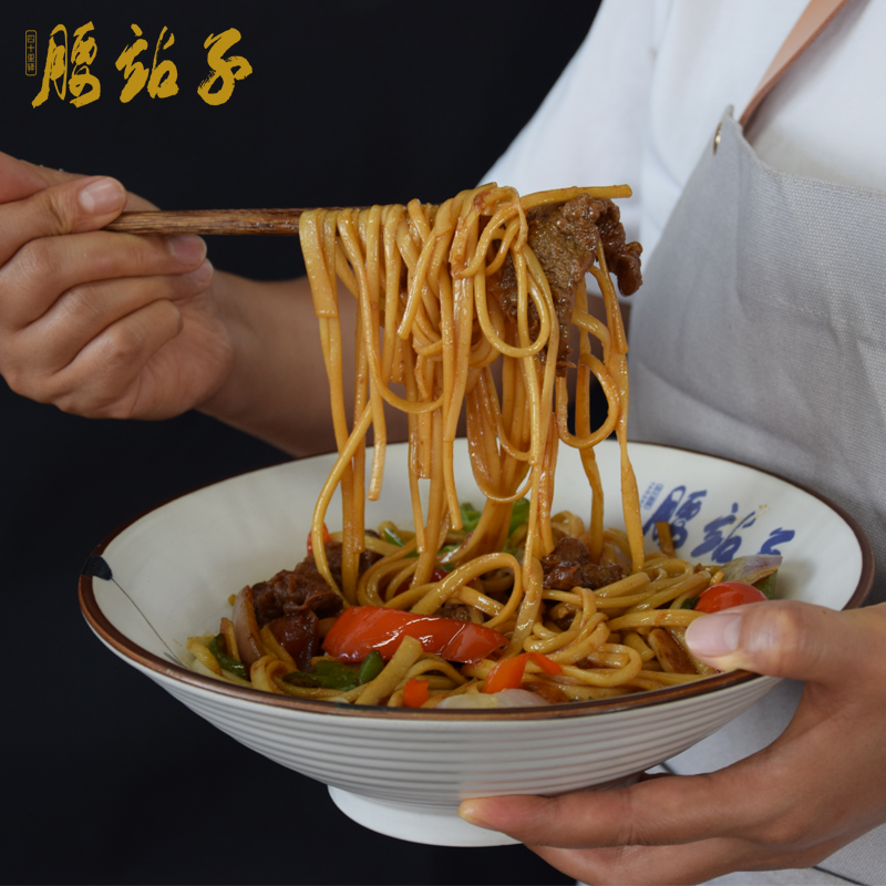 Waist station (organic handmade ramen) Xinjiang specialty pull sliver hand-extended noodles Hollow hanging noodles handmade ramen