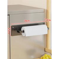 Магнитный длинный держатель для бумажных полотенец [черный] (3 шт. в упаковке)