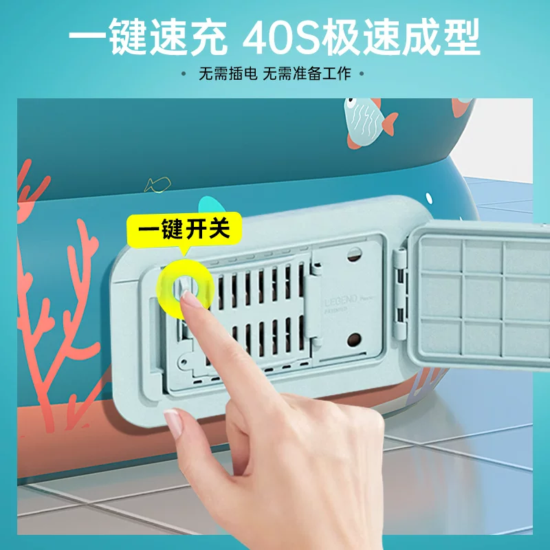 Foldable inflatable swimming pool for swimming for bath, increased thickness
