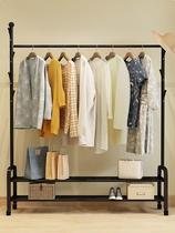  Balcony style clothes rack Floor-to-ceiling simple clothes rack Single pole Bedroom drying rack Household clothes rack hanging clothes rack