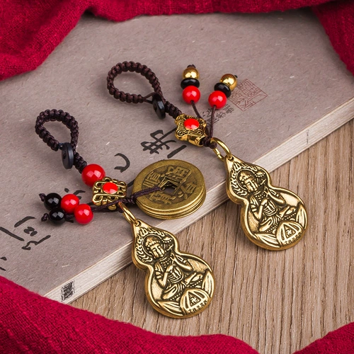 Латунный чай Тегуаньинь, подвеска, брелок, украшение на сумку, плетеный аксессуар ручной работы, ремешок