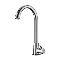 Wash wardrobe faucet single handle single hole single cold sink basin table Upper and Lower Basin kitchen net faucet vegetable basin optional turn