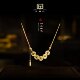 Gold-coated silver Five Emperors Coin Necklace Pendant Women's Broken Ice Bracelet Qian Duoduo Gold Coiled Clavicle Chain for Girlfriend