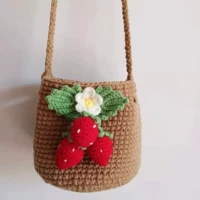 Хаки клубника, сумка через плечо