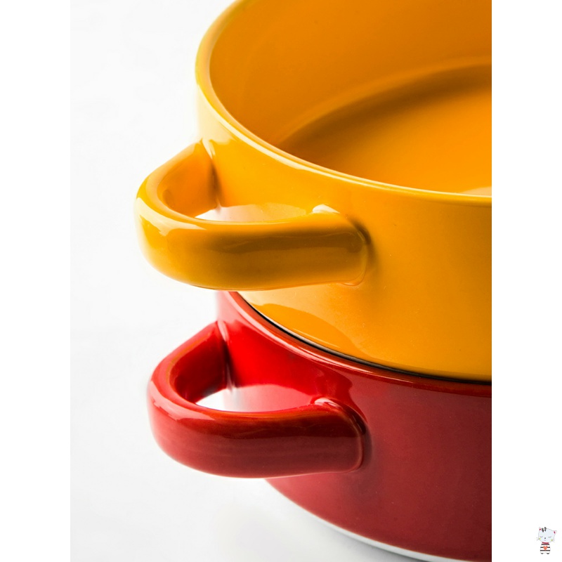 Mould salad platter ceramics microwave baking trays paella baking oven ears Nordic plate can be circular