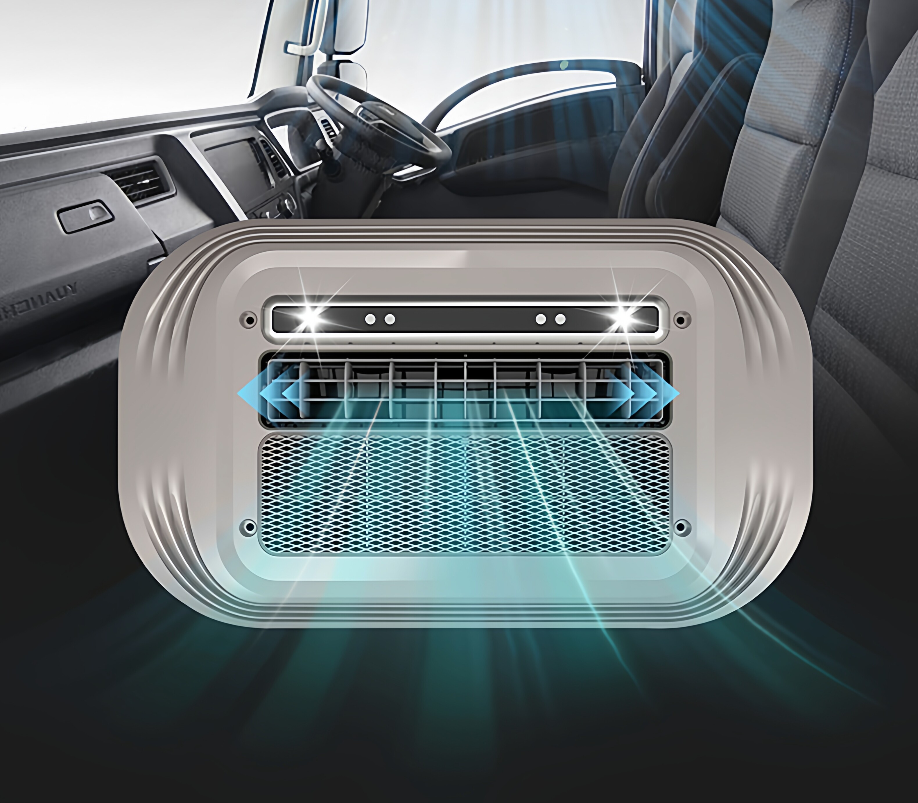24V Parking Air Conditioner for Light Vehicles, Integrated Roof-Mounted Unit, 12V Inverter Conversion for Small Cars, Vehicle-Mounted Refrigeration Air Conditioner