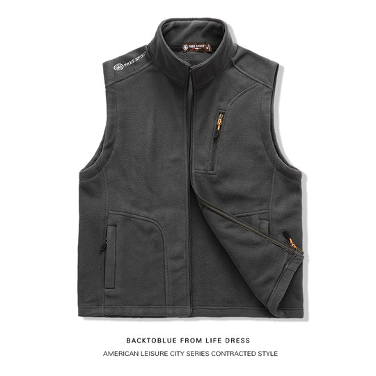 Мужской жилет из полярного флиса, весна-осень, свободный спортивный жилет для рыбалки, флисовая куртка большого размера для мужчин