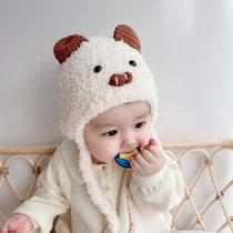Fall winter baby hat super cute baby ear protection hat cute plush bear ears for men and women children warm hood winter