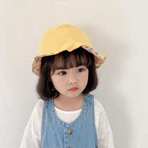 Female baby fisherman hat summer sunshade thin section childrens pot hat double-sided wear floral fashion baby hat Korean version