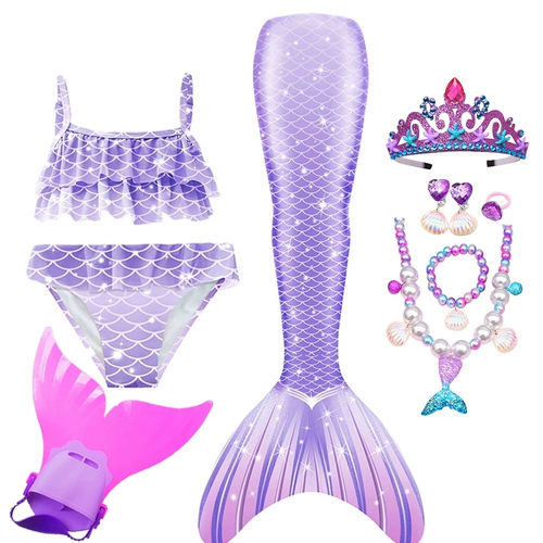 Летний наряд маленькой принцессы, пляжный купальник для девочек, крой «рыбий хвост», в западном стиле