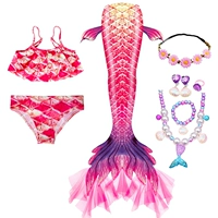 Комплект из трех частей красной марли кои + розовый венок + ожерелье 5