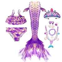 Комплект из трех частей фиолетовой марли + корона + ожерелье 5